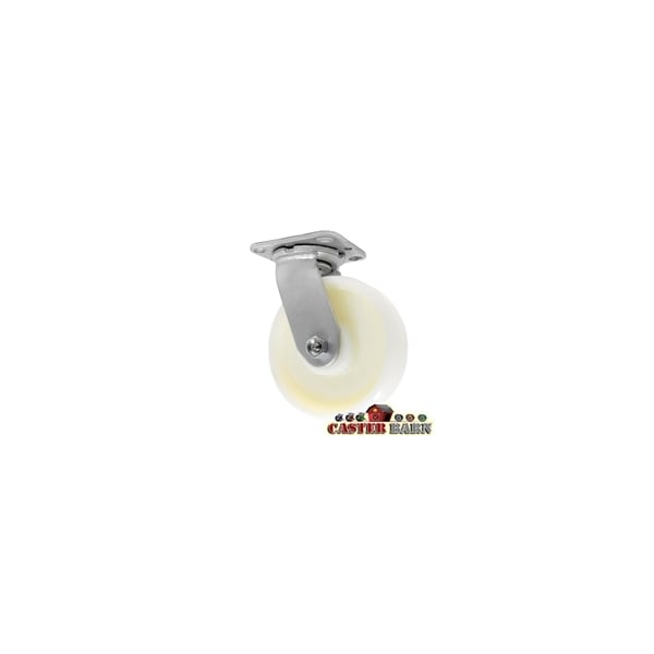 MEDIUM DUTY 5"X 2" WHITE NYLON WHEEL, SWIVEL CASTER 900lbs Capacity